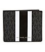 Color:Black - Image 1 - Mason Varsity Stripe Slim Billfold Wallet