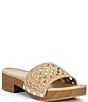 Michael Kors Mayes Woven Platform Block Heel Slide Sandals - Image 1