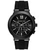 Michael Kors Men's Billie Quartz Chronograph Black Silicone Strap Watch - Image 1