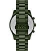 Color:Green - Image 3 - Men's Lexington Chronograph Green-Tone Stainless Steel Bracelet Watch
