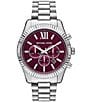 Michael Kors Men's Lexington Quartz Chronograph Stainless Steel Bracelet Watch, Color:Silver - Image 1
