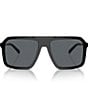 Color:Black - Image 2 - Men's MK2218U 58mm Square Sunglasses