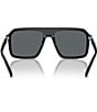 Color:Black - Image 4 - Men's MK2218U 58mm Square Sunglasses