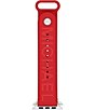 Color:Red - Image 1 - Men's Red Logo Rubber 42/44mm Apple Watch® Band