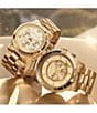 Color:Gold - Image 6 - Men's Runway Chronograph Gold-Tone Stainless Steel Bracelet Watch