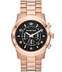 Color:Rose Gold - Image 1 - Men's Runway Chronograph Rose Gold-Tone Stainless Steel Bracelet Watch