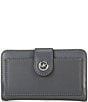 Michael Kors Mercer MK Charm Medium Bifold Wallet, Color:Slate - Image 1