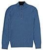 Color:Danish Blue - Image 1 - Merino Wool Quarter-Zip Pullover