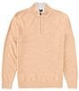 Color:Khaki Melange - Image 1 - Merino Wool Quarter-Zip Pullover