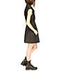 Color:Black Indigo - Image 6 - Mini Chambray Sleeveless Trench Dress