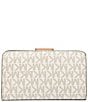 Michael Kors MK Charm Medium Tab Pocket Billfold Wallet, Color:Vanilla Acorn - Image 2