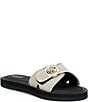 Michael Kors MK Logo Glitter Slide Sandals - Image 1