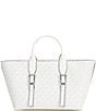 Michael Kors Moore Buckle Detail Small Satchel Bag, Color:Optic/Allum - Image 2