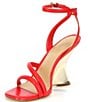 Color:Lacquer Red - Image 4 - Nadina Leather Metallic Sculptural Wedge Sandals