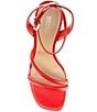 Color:Lacquer Red - Image 5 - Nadina Leather Metallic Sculptural Wedge Sandals