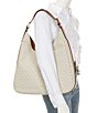 Michael Kors Nolita Large Slouch Hobo Shoulder Bag, Color:Vanilla/Acorn - Image 4