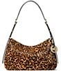 Michael Kors Nolita Leopard Medium Shoulder Bag, Color:Marigold - Image 1