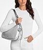 Michael Kors Nolita Medium Metallic Shoulder Bag, Color:Silver - Image 3