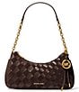 Michael Kors Nolita Medium Woven Suede Chain Pouchette Shoulder Bag - Image 1