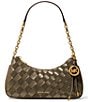 Michael Kors Nolita Medium Woven Suede Chain Pouchette Shoulder Bag - Image 1