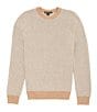 Color:Khaki Melange - Image 1 - Novelty Stitch Sweater