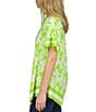 Color:Green Apple - Image 3 - Palm Print One Shoulder Sleeveless Blouse