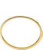 Color:Gold - Image 2 - Pav Logo Bangle Bracelet
