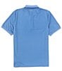 Color:Blueberry - Image 2 - Performance Stretch Stripe Quarter-Zip Short Sleeve Polo Shirt