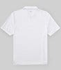 Color:White - Image 2 - Performance Stretch Stripe Quarter-Zip Short Sleeve Polo Shirt