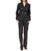Michael Kors Metallic Pinstripe Double-Breasted Blazer, Color:Black/Silver - Image 5