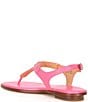 Color:Camila Rose - Image 3 - Plate Thong Leather T-Strap Sandals