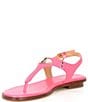 Color:Camila Rose - Image 4 - Plate Thong Leather T-Strap Sandals