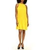 Michael Kors Pleated Halter Neckline Sleeveless Dress, Color:Bright Dandelion - Image 1