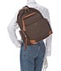 Color:Brown/Acorn - Image 4 - Prescott Signature Logo Large Nylon Backpack