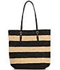 Michael Kors Quinn Large Crochet Straw Tote Bag, Color:Black - Image 2
