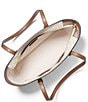 Michael Kors Quinn Medium East West Top Zip Tote Bag, Color:VANILLA/ACORN - Image 2