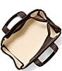 Michael Kors Romee Suede Small East-West Satchel Bag, Color:Chocolate - Image 2
