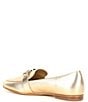 Color:Pale Gold - Image 3 - Rory Metallic Leather Loafers