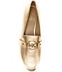 Color:Pale Gold - Image 5 - Rory Metallic Leather Loafers