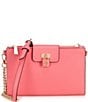 Color:Camilla Rose - Image 1 - Ruby Small Double Zip Gold Hardware Crossbody Bag