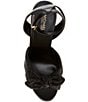 Color:Black - Image 5 - Sadie Neoprene Hot Fix Rhinestone Platform Sandals