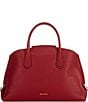 Michael Kors Sandra Gold Metal Large Satchel Bag, Color:Deep Red - Image 2