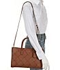 Michael Kors Scarlett Medium East-West Woven Satchel Bag, Color:Luggage - Image 4