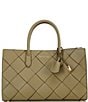 Michael Kors Scarlett Medium East-West Woven Satchel Bag, Color:Safari Green - Image 1