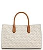 Michael Kors Scarlett Medium Signature Logo Satchel Bag, Color:Vanilla Acorn - Image 2