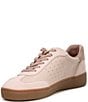 Color:Soft Pink - Image 4 - Scotty Lace Up Suede Sneakers