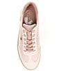 Color:Soft Pink - Image 5 - Scotty Lace Up Suede Sneakers