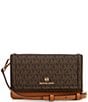 Michael Kors Signature Logo Jet Set Small Phone Crossbody Bag, Color:Brown/Acorn - Image 1