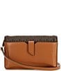 Color:Brown/Acorn - Image 2 - Signature Logo Jet Set Small Phone Crossbody Bag