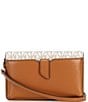 Color:Vanilla/Acorn - Image 2 - Signature Logo Jet Set Small Phone Crossbody Bag